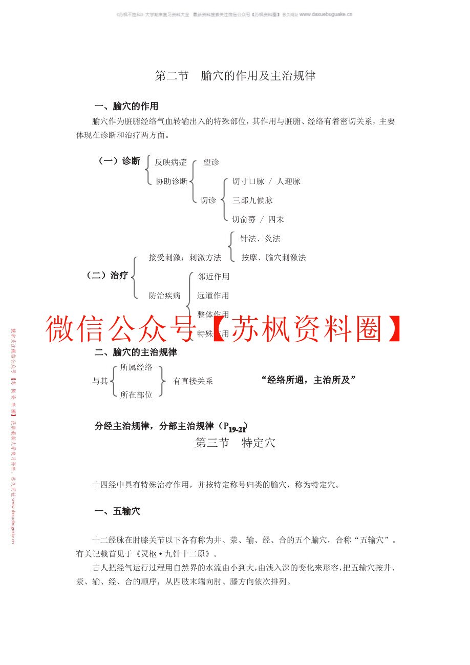 经络腧穴学